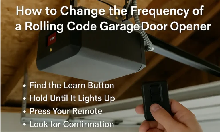 How to Change the Frequency of a Rolling Code Garage Door Opener