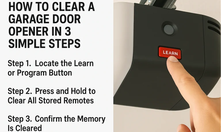 How to Clear a Garage Door Opener in 3 Simple Steps