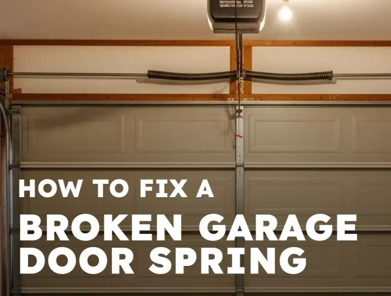 how to fix a broken garage door spring safety guide photo