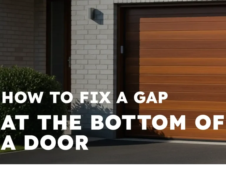 how to fix a gap at the bottom of a door step by step guide photo