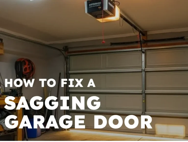 how to fix a sagging garage door reinforcement and struts photo