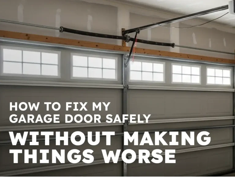 how to fix my garage door safely without making things worse photo