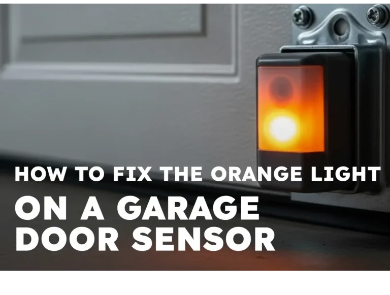 how to fix the orange light on a garage door sensor photo