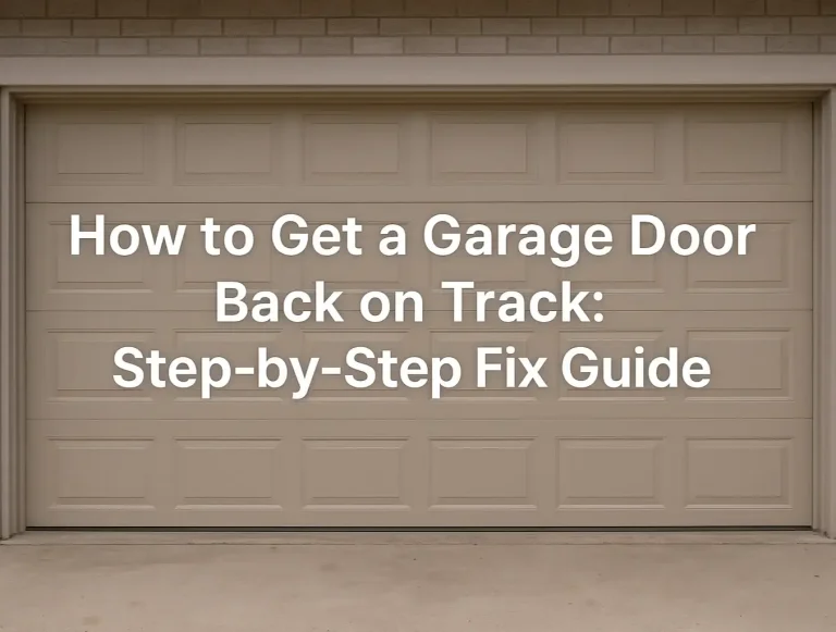 how to get a garage door back on track step by step fix guide photo