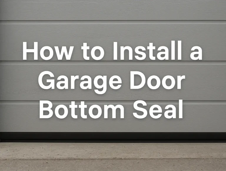 step by step guide how to install a garage door bottom seal photo