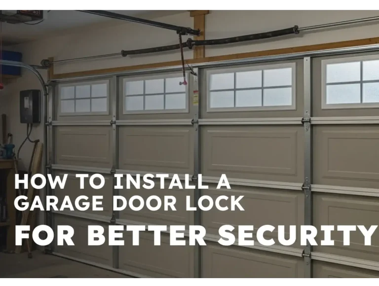 how to install a garage door lock for better security photo
