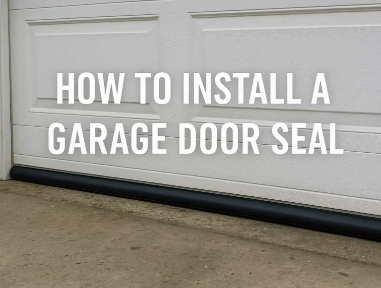 how to install a garage door seal a professional guide photo