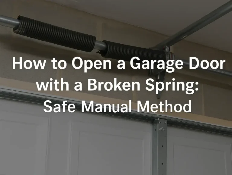 how to open a garage door with a broken spring safe manual method photo