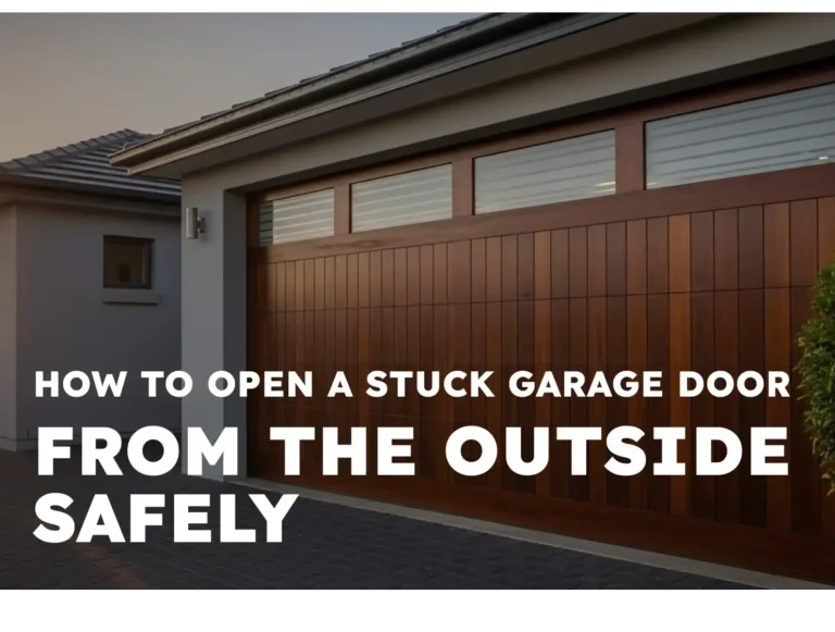 how to open a stuck garage door from the outside safely photo