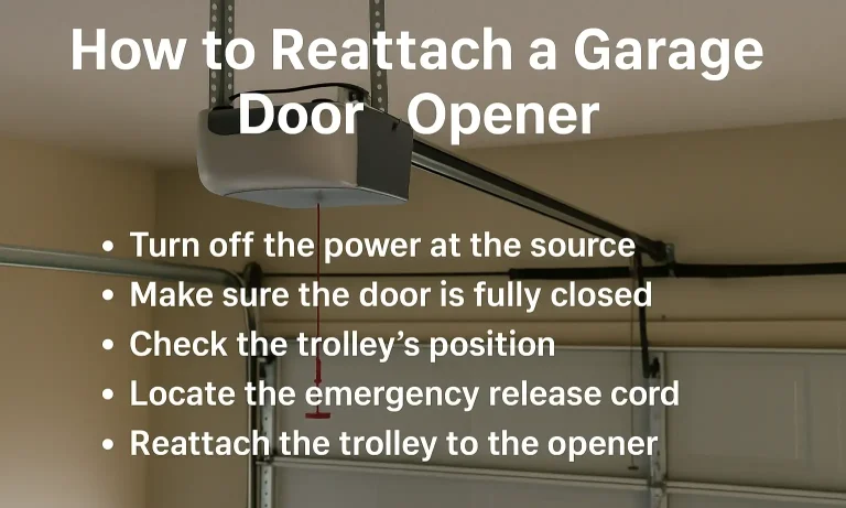 How to Reattach a Garage Door Opener