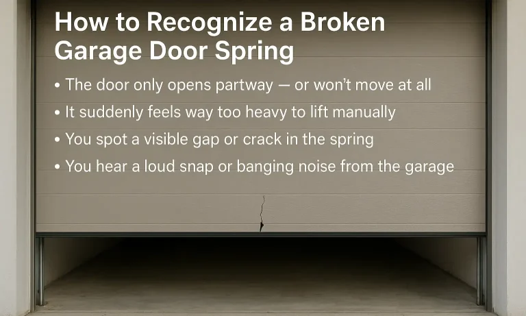How to Recognize a Broken Garage Door Spring