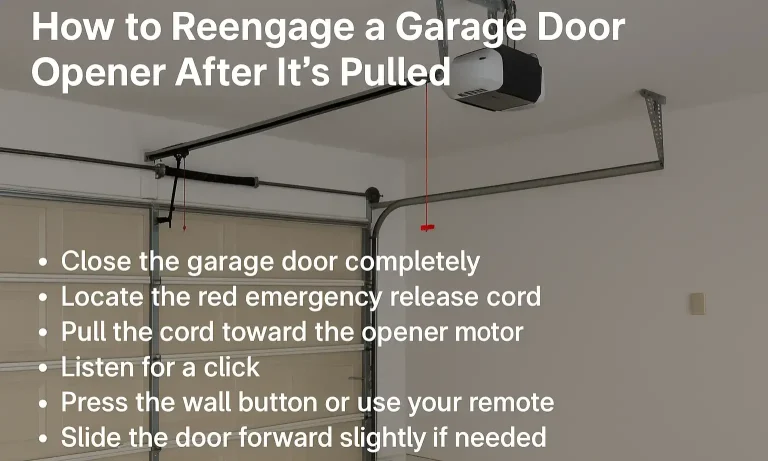 How to Reengage a Garage Door Opener After It’s Pulled