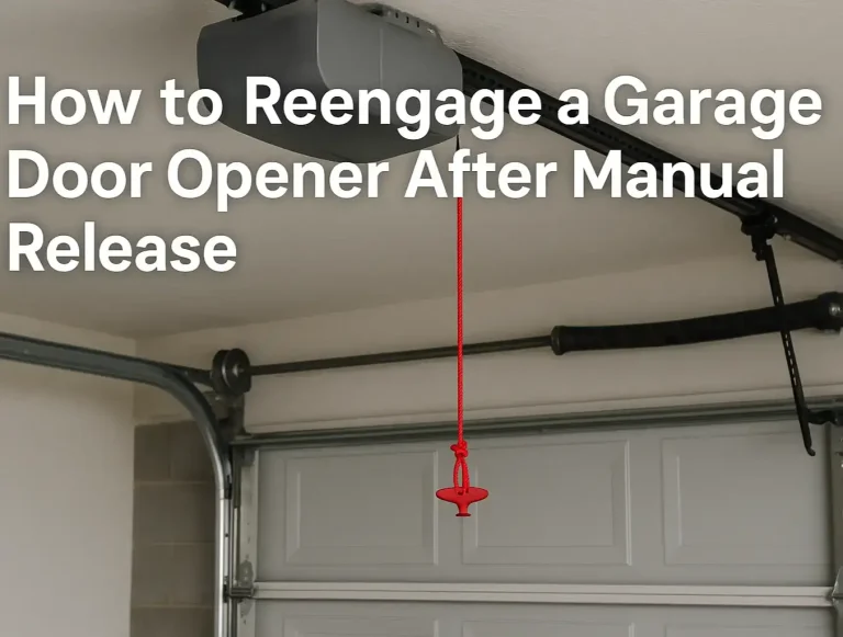 how to reengage a garage door opener after manual release photo