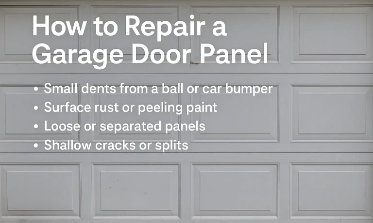 How to Repair a Garage Door Panel