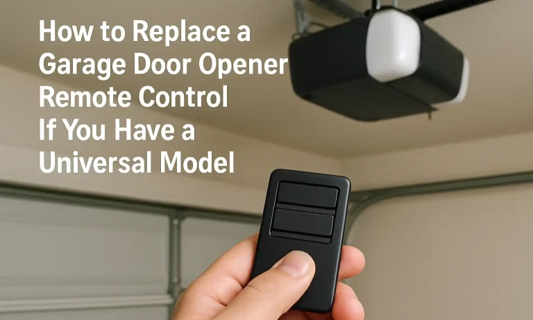 How to Replace a Garage Door Opener Remote Control If You Have a Universal Model