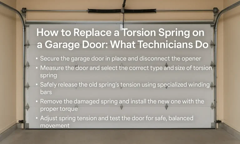 How to Replace a Torsion Spring on a Garage Door