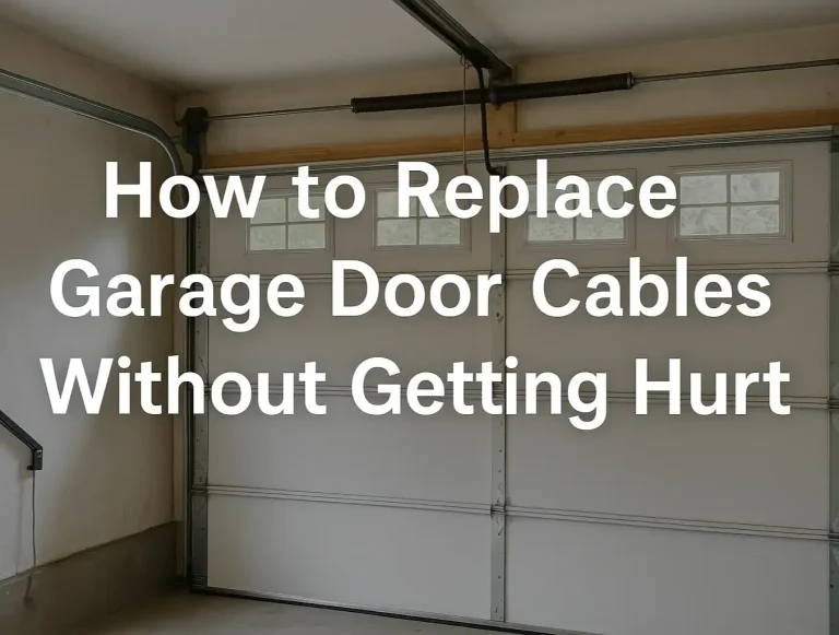 how to replace garage door cables without getting hurt photo