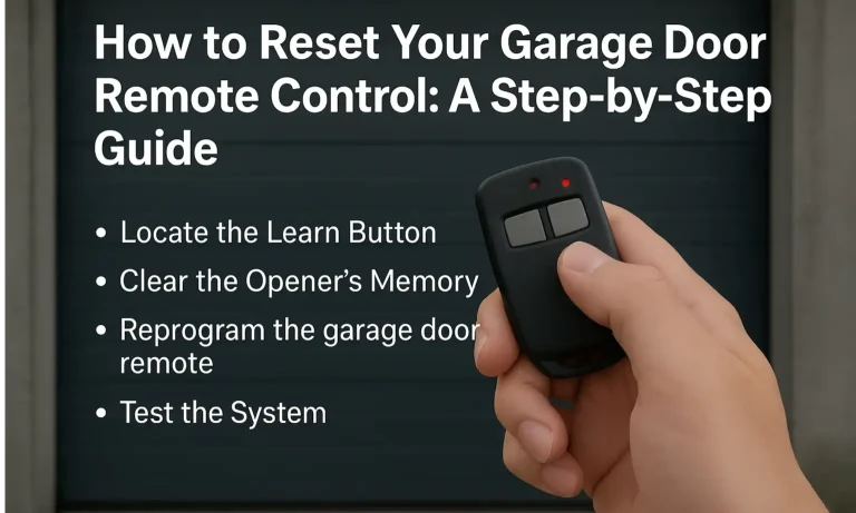 How to Reset Your Garage Door Remote Control