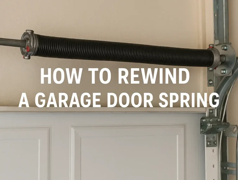 how to rewind a garage door spring without risking your safety photo