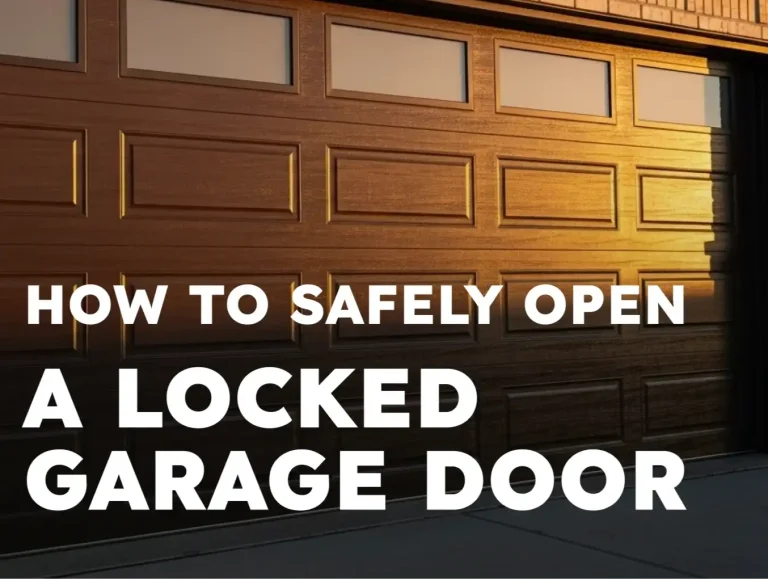 how to safely open a locked garage door diy guide photo