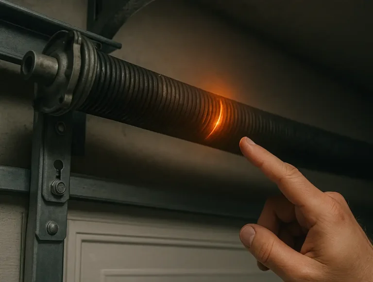 garage door spring failure signs photo