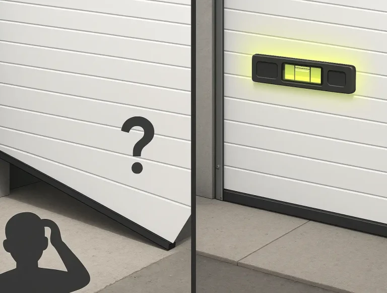 level garage door tracks photo
