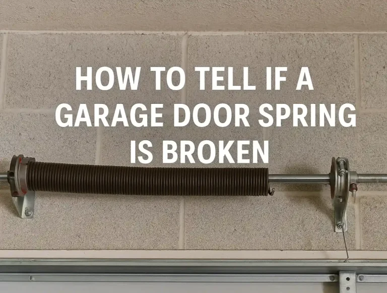 how to tell if a garage door spring is broken signs and safety tips photo
