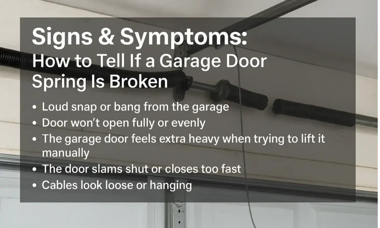 How to Tell If a Garage Door Spring Is Broken