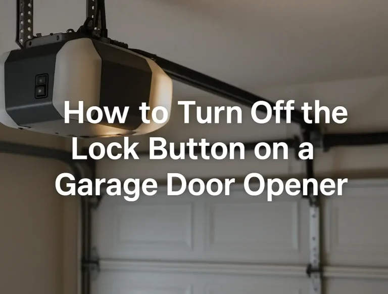 how to turn off the lock button on a garage door opener quick fix guide photo