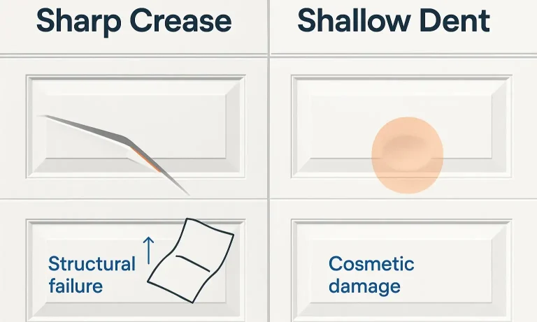 Identifying Structural Damage in Garage Door Panels