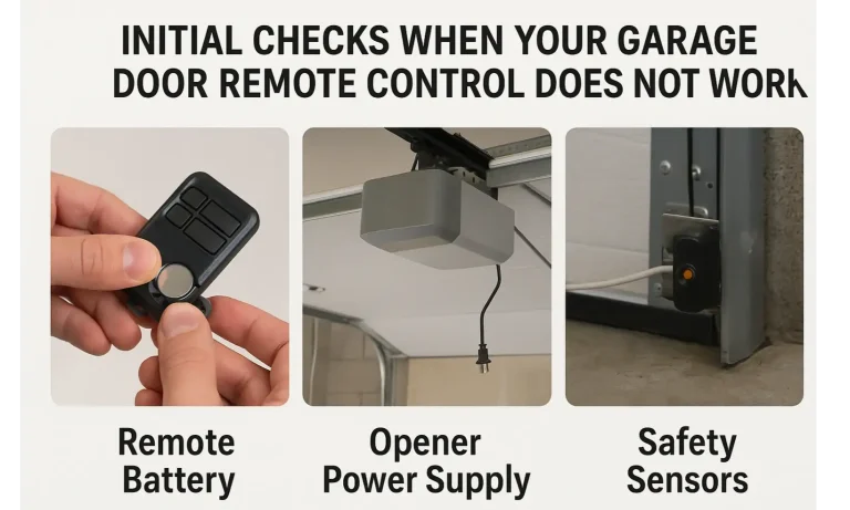 Initial Checks When Your Garage Door Remote Control Does Not Work