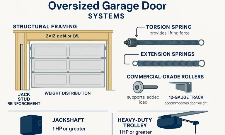 Know key parts for safe, smooth oversized garage door operation