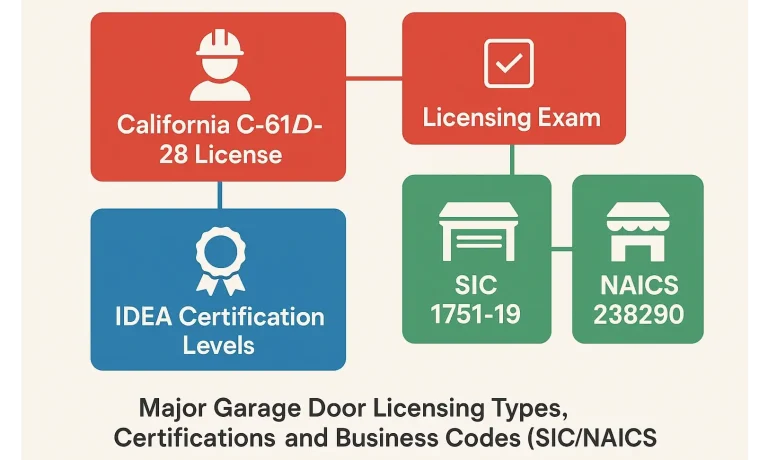 Major Garage Door Licensing Types