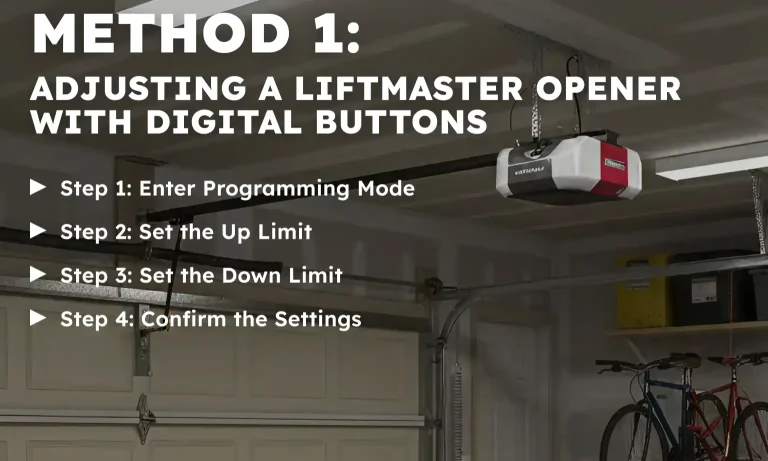 Method 1: Adjusting a LiftMaster Opener with Digital Buttons