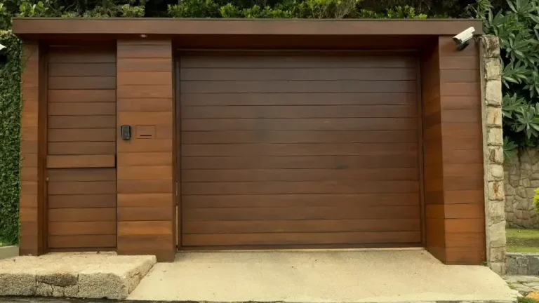 Modern Garage with Smart Lock and Security Camera