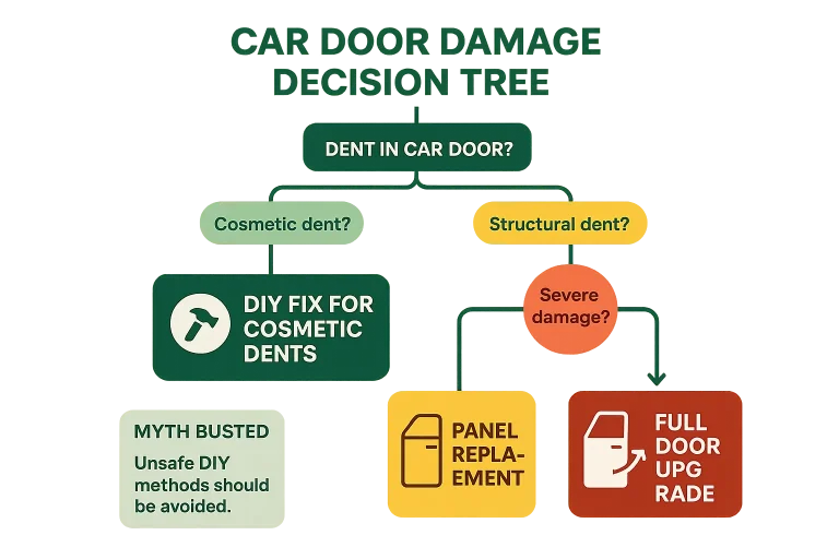 Navigate your repair options effortlessly with this decision tree that balances safety, cost, and convenience for the best outcome.
