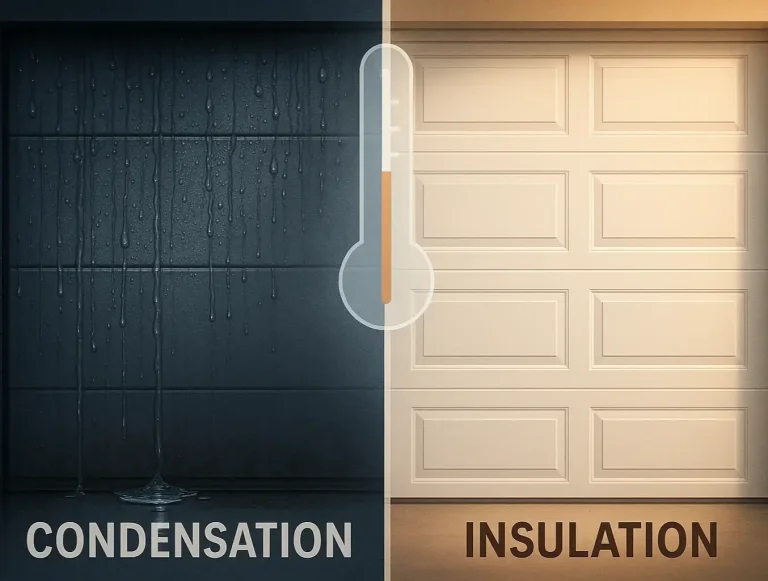 prevent garage door condensation photo