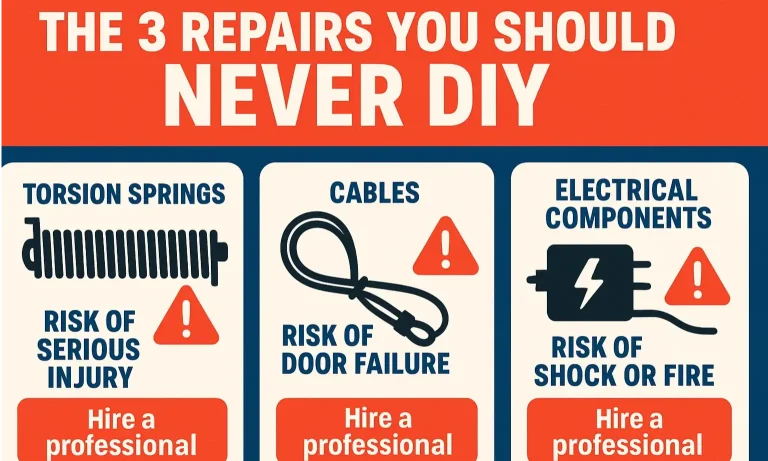 Quickly compare garage door issues and understand repair implications to make informed service decisions.