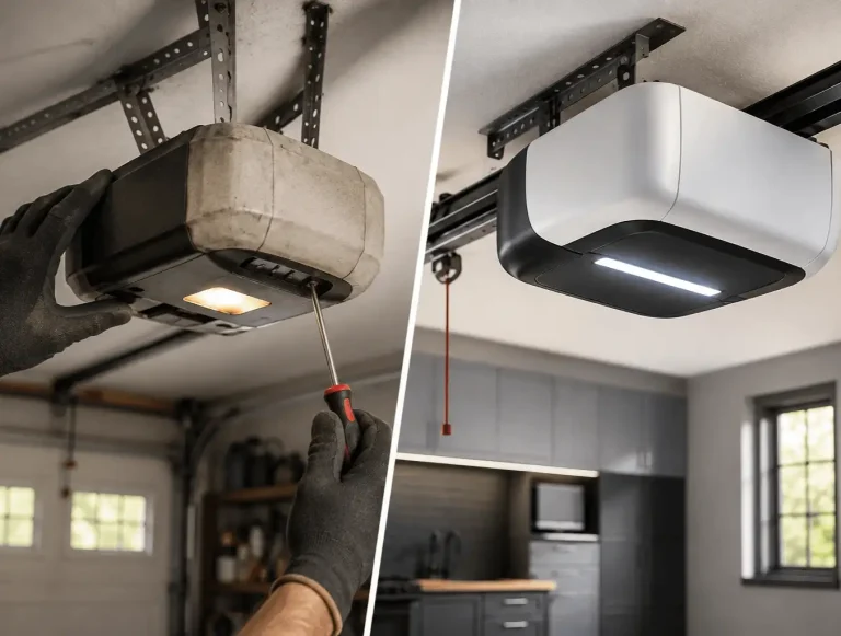 repair replace old garage door opener photo