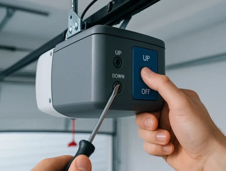reset garage door travel limits photo