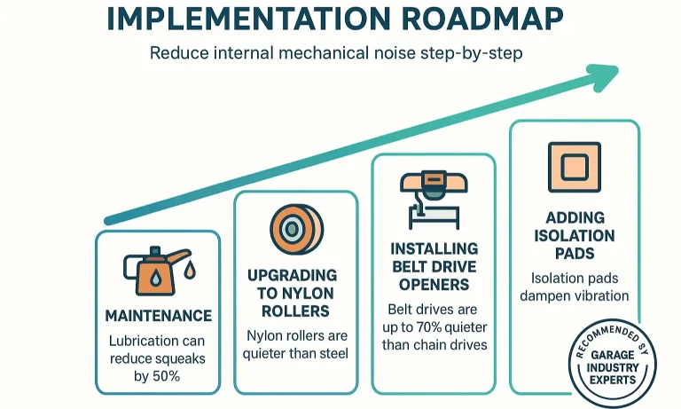 Roadmap to reduce opener noise for quieter garage door operation
