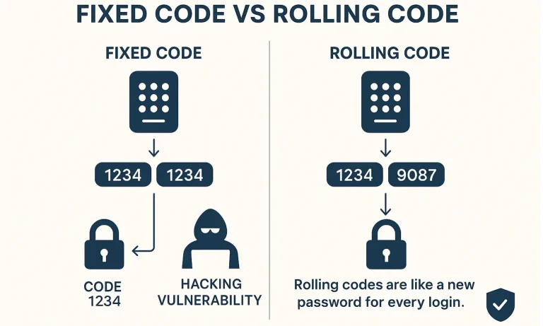 Rolling codes boost garage door security with changing access codes