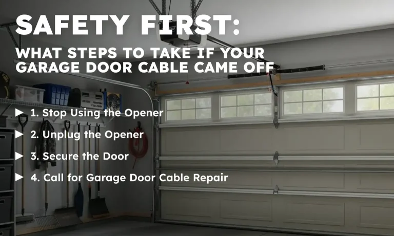 Safety First: What Steps to Take if Your Garage Door Cable Came Off