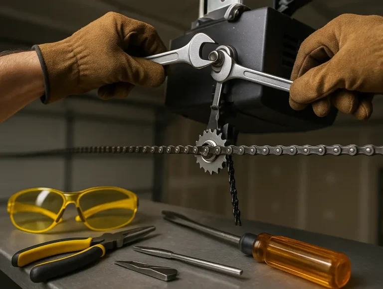 garage door chain safety tools photo