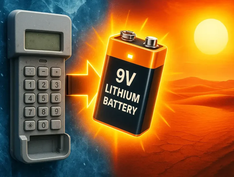 garage keypad battery extreme weather photo