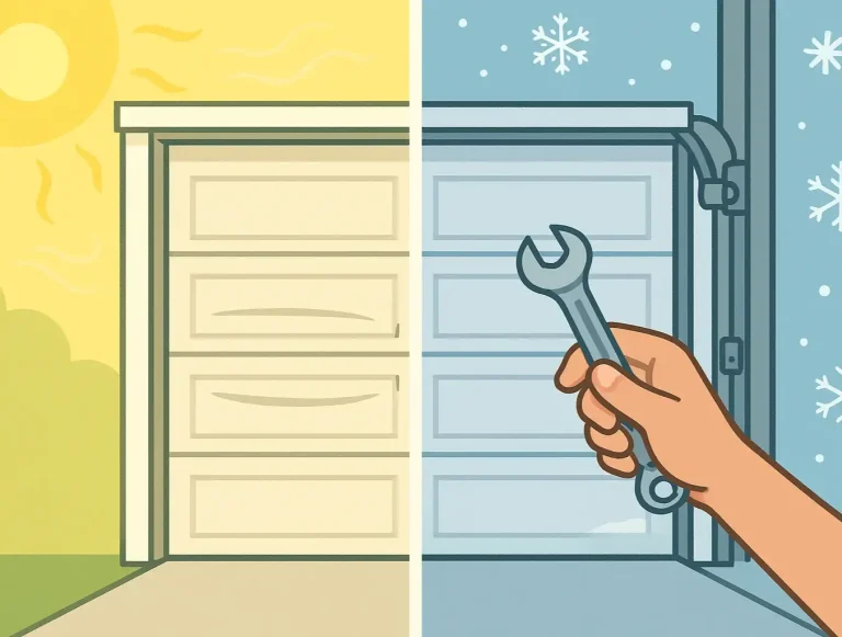 seasonal garage door alignment photo