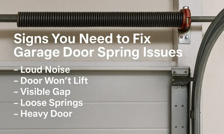 Signs You Need to Fix Garage Door Spring Issues