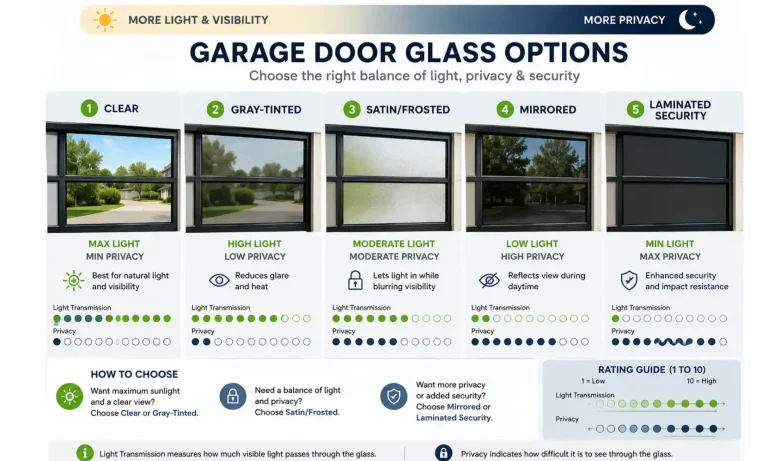 Spectrum chart showing glass privacy and light levels