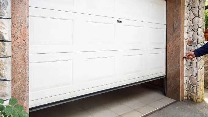 Steel garage door