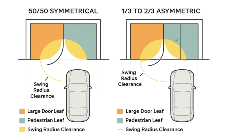 Symmetrical VS Asymmetrical Garage Doors